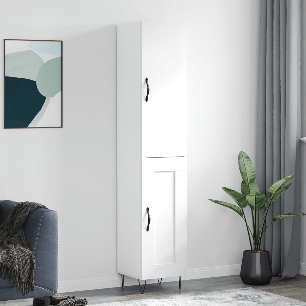 Skříň Highboard 34,5 X 34 X 180 Cm Kompozitní Dřevo