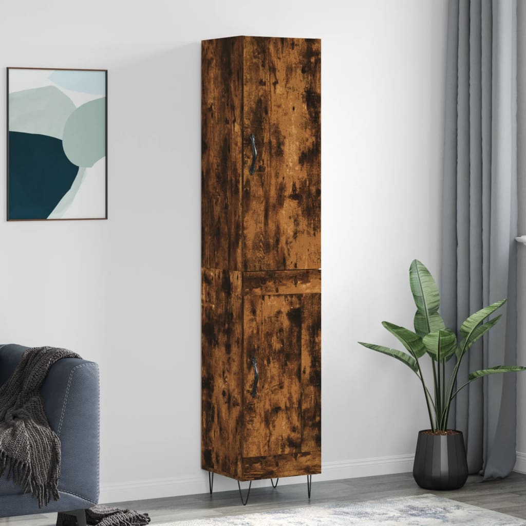 Skříň Highboard 34,5 X 34 X 180 Cm Kompozitní Dřevo