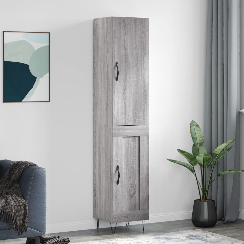 Skříň Highboard 34,5 X 34 X 180 Cm Kompozitní Dřevo