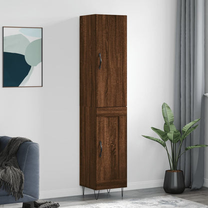 Skříň Highboard 34,5 X 34 X 180 Cm Kompozitní Dřevo