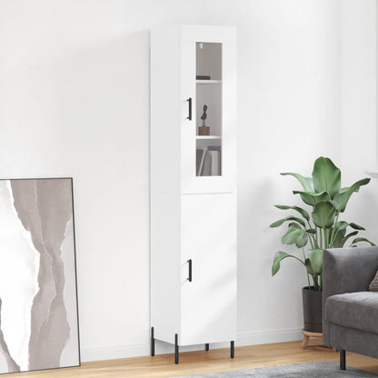 Skříň Highboard Betonově Šedá 34,5X34X180 Cm Kompozitní Dřevo