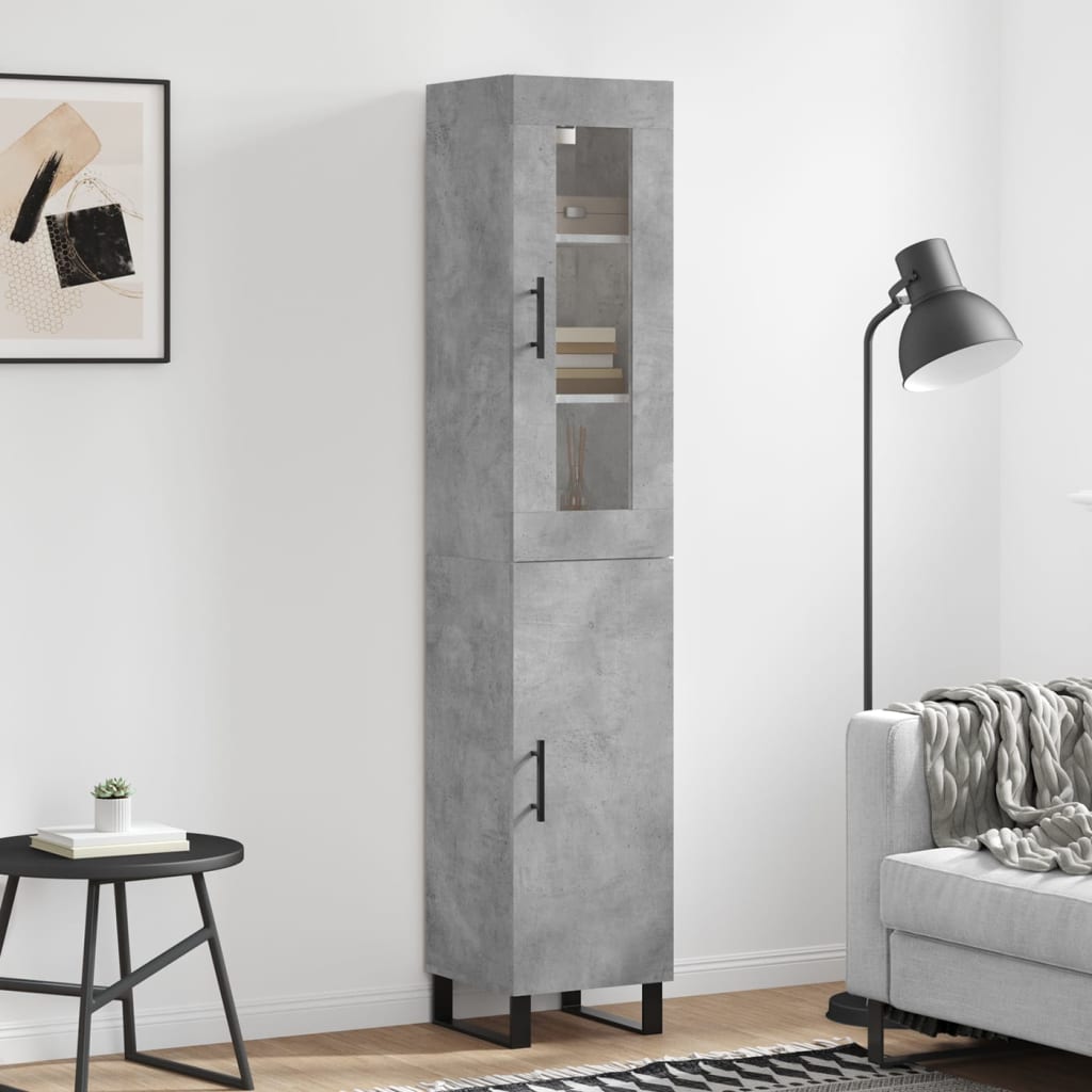 Skříň Highboard 34,5 X 34 X 180 Cm Kompozitní Dřevo