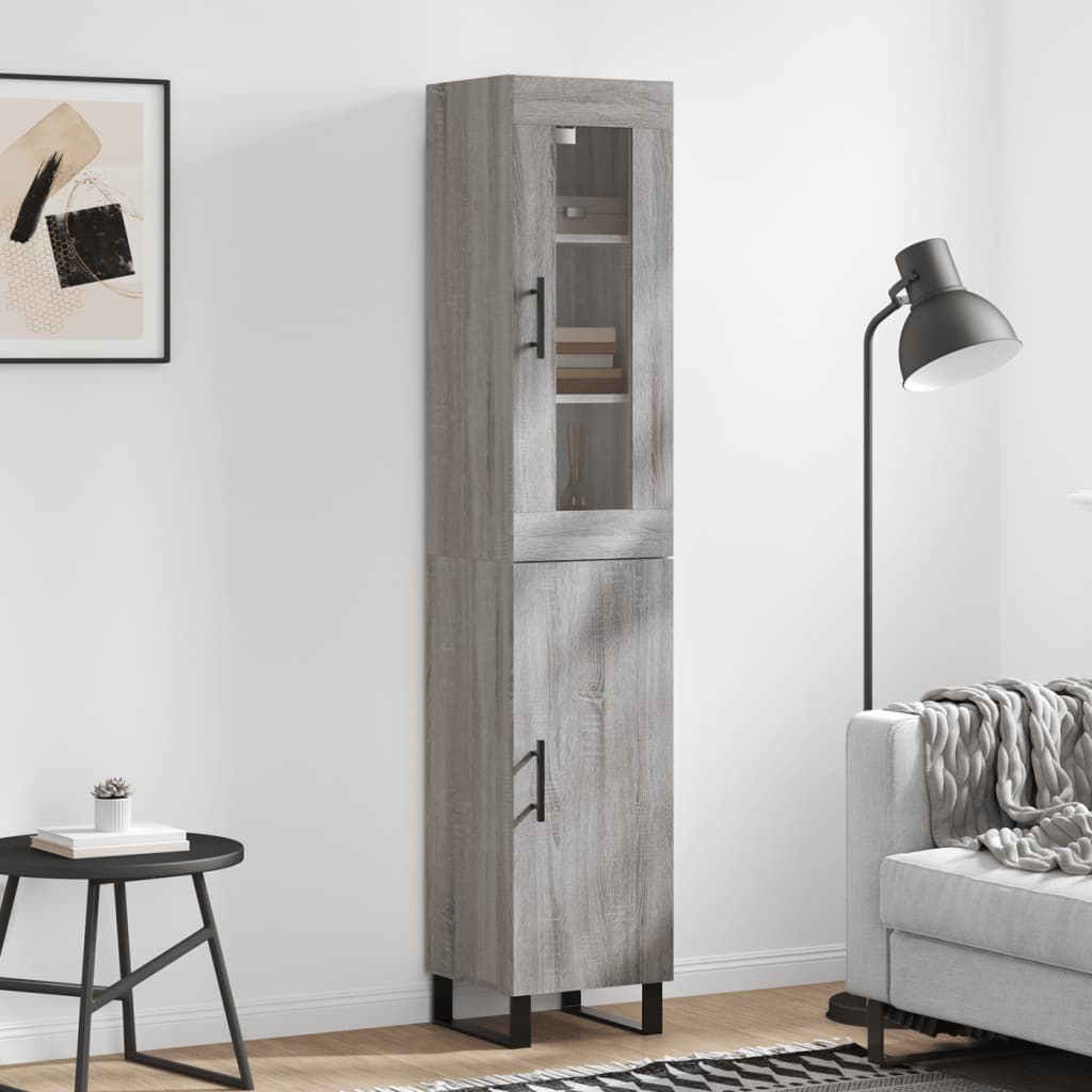 Skříň Highboard 34,5 X 34 X 180 Cm Kompozitní Dřevo