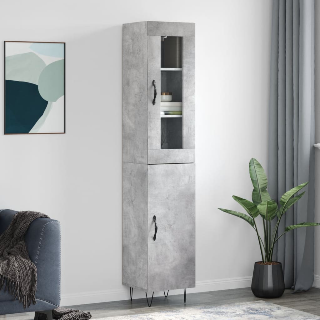 Skříň Highboard 34,5 X 34 X 180 Cm Kompozitní Dřevo
