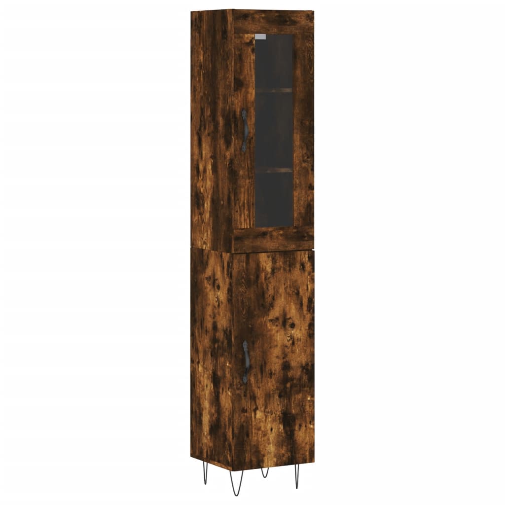 Skříň Highboard 34,5 X 34 X 180 Cm Kompozitní Dřevo