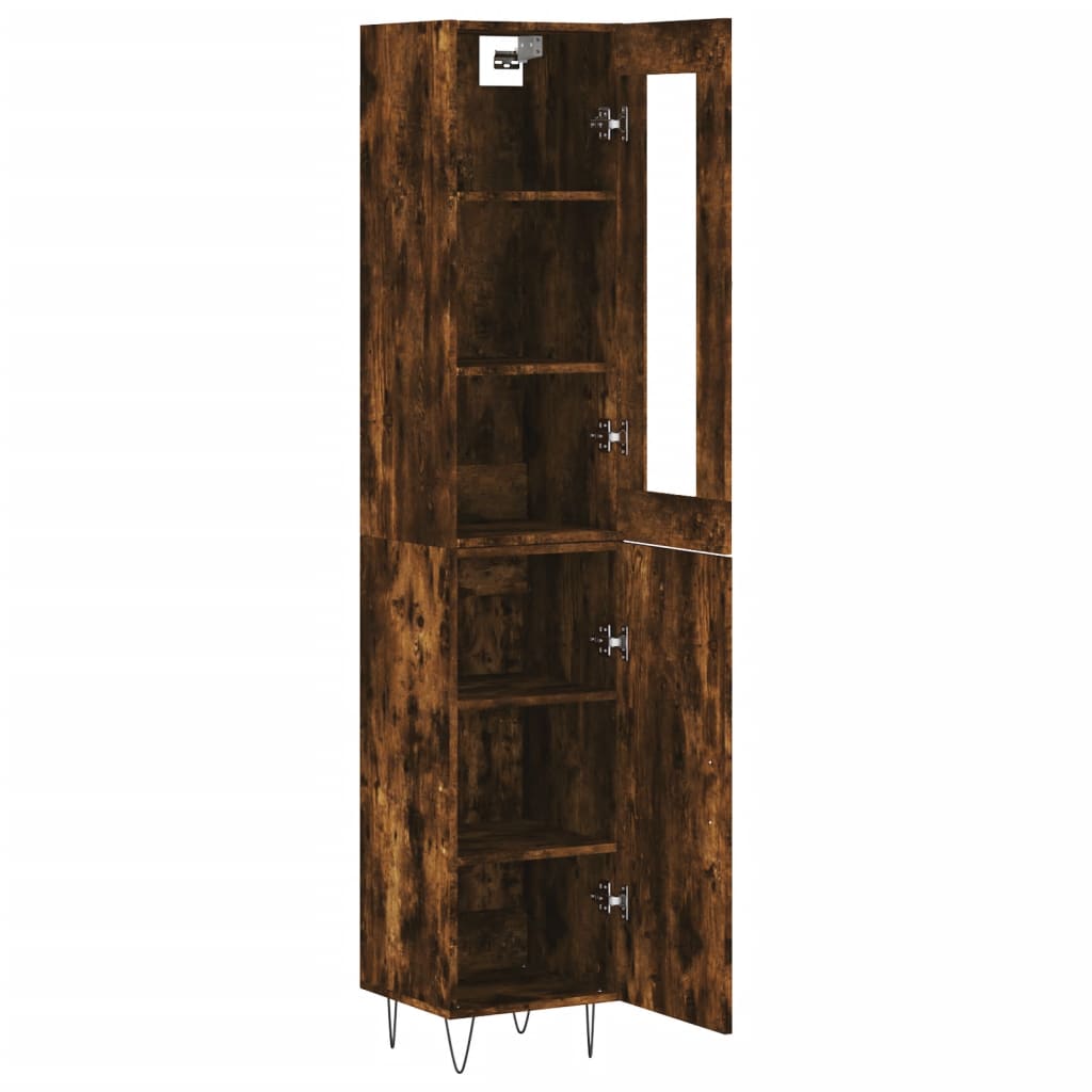 Skříň Highboard 34,5 X 34 X 180 Cm Kompozitní Dřevo