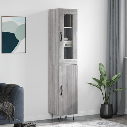 Skříň Highboard 34,5 X 34 X 180 Cm Kompozitní Dřevo