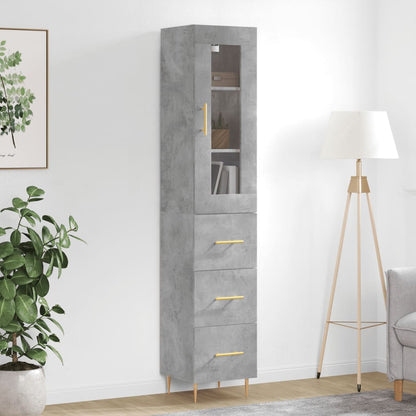 Skříň Highboard 34,5 X 34 X 180 Cm Kompozitní Dřevo