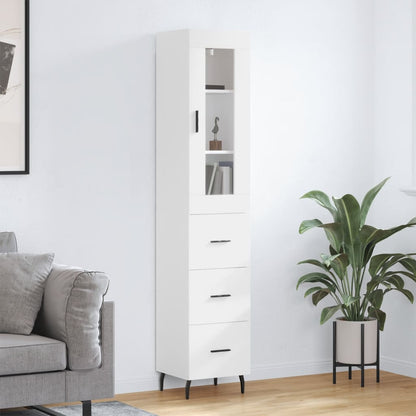 Skříň Highboard 34,5 X 34 X 180 Cm Kompozitní Dřevo