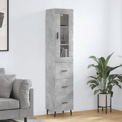 Skříň Highboard 34,5 X 34 X 180 Cm Kompozitní Dřevo
