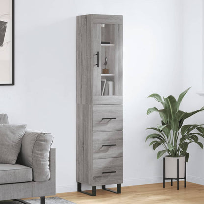 Skříň Highboard 34,5 X 34 X 180 Cm Kompozitní Dřevo