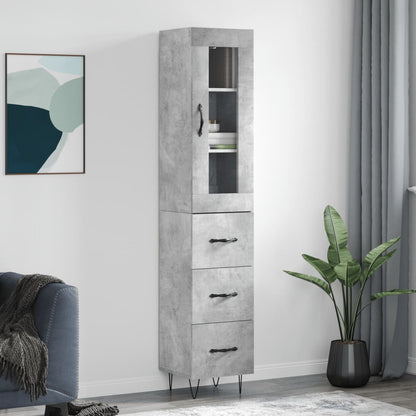 Skříň Highboard 34,5 X 34 X 180 Cm Kompozitní Dřevo
