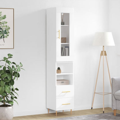 Skříň Highboard 34,5 X 34 X 180 Cm Kompozitní Dřevo