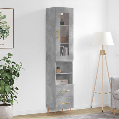 Skříň Highboard 34,5 X 34 X 180 Cm Kompozitní Dřevo