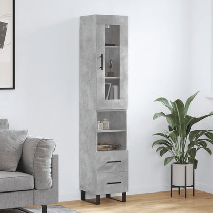 Skříň Highboard 34,5 X 34 X 180 Cm Kompozitní Dřevo
