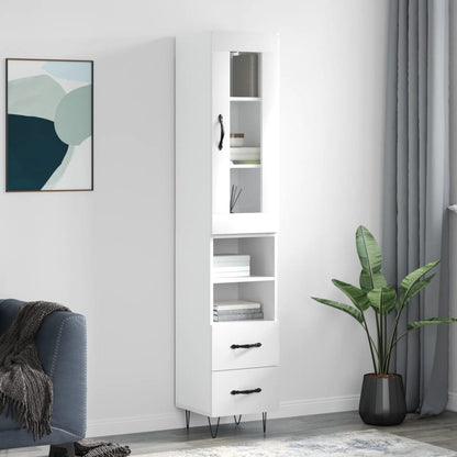 Skříň Highboard 34,5 X 34 X 180 Cm Kompozitní Dřevo