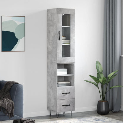 Skříň Highboard 34,5 X 34 X 180 Cm Kompozitní Dřevo