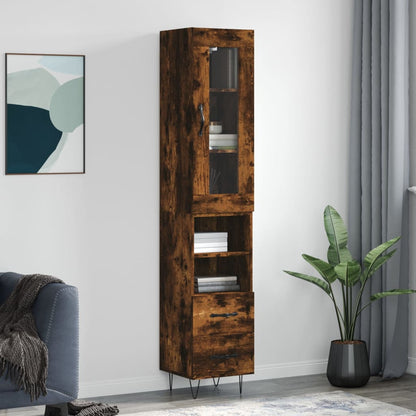 Skříň Highboard 34,5 X 34 X 180 Cm Kompozitní Dřevo
