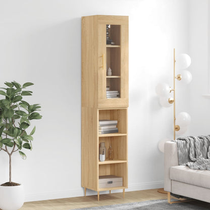 Skříň Highboard 34,5 X 34 X 180 Cm Kompozitní Dřevo