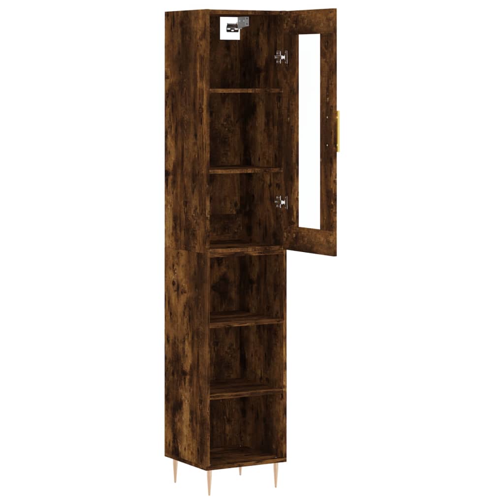 Skříň Highboard 34,5 X 34 X 180 Cm Kompozitní Dřevo