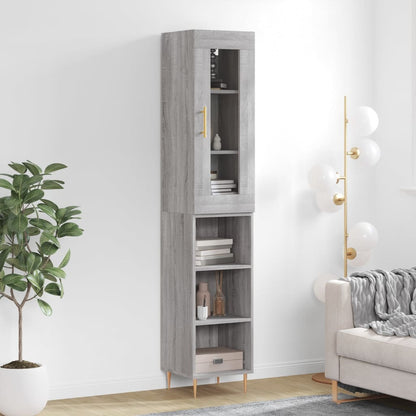 Skříň Highboard 34,5 X 34 X 180 Cm Kompozitní Dřevo