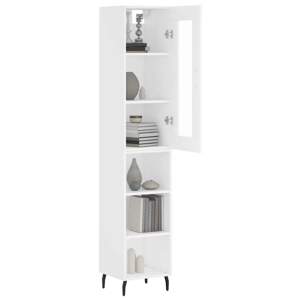 Skříň Highboard 34,5 X 34 X 180 Cm Kompozitní Dřevo