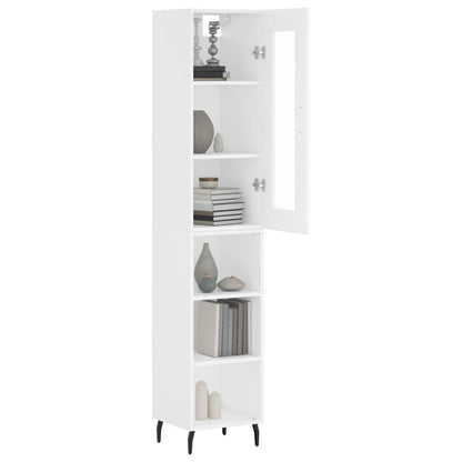 Skříň Highboard 34,5 X 34 X 180 Cm Kompozitní Dřevo