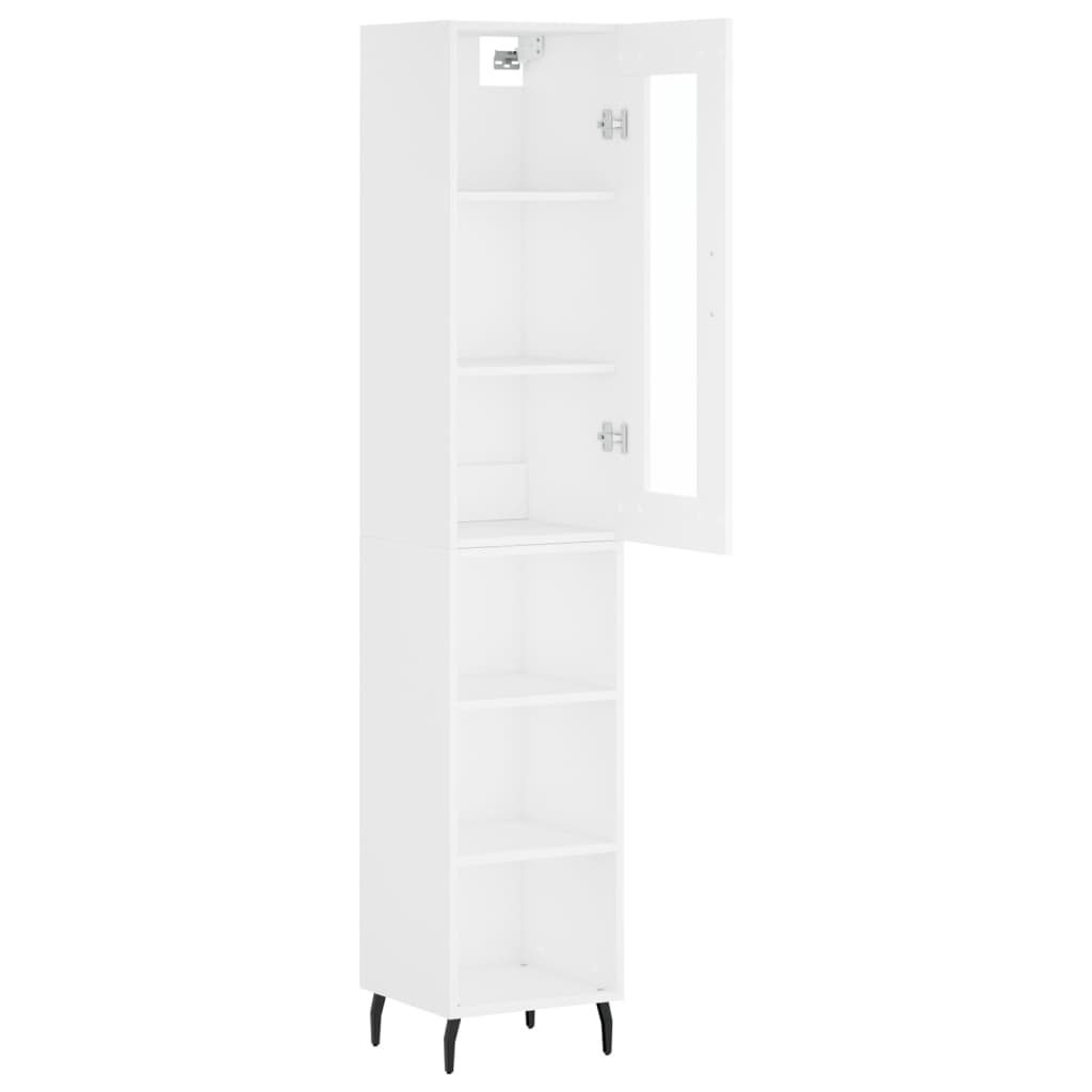 Skříň Highboard 34,5 X 34 X 180 Cm Kompozitní Dřevo