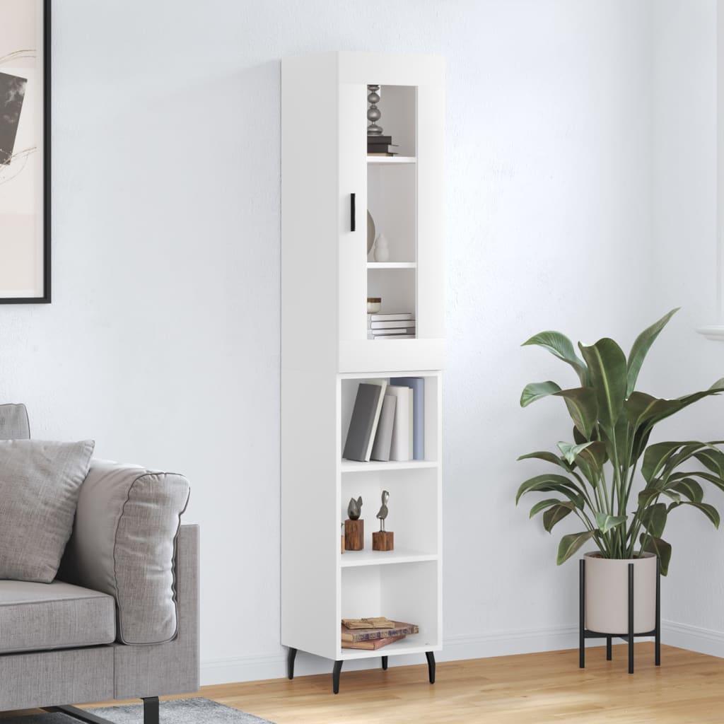 Skříň Highboard 34,5 X 34 X 180 Cm Kompozitní Dřevo