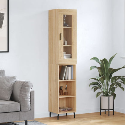 Skříň Highboard 34,5 X 34 X 180 Cm Kompozitní Dřevo