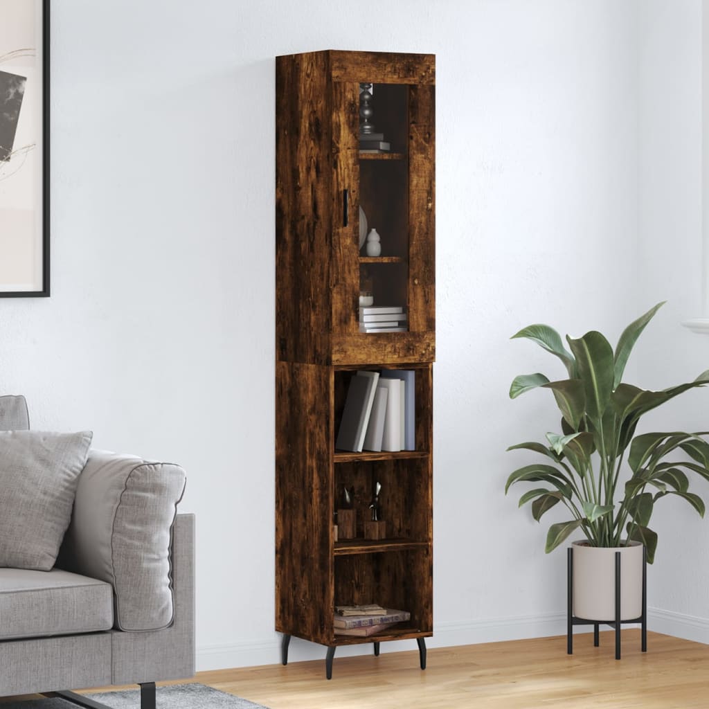 Skříň Highboard 34,5 X 34 X 180 Cm Kompozitní Dřevo