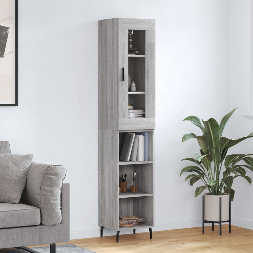 Skříň Highboard 34,5 X 34 X 180 Cm Kompozitní Dřevo