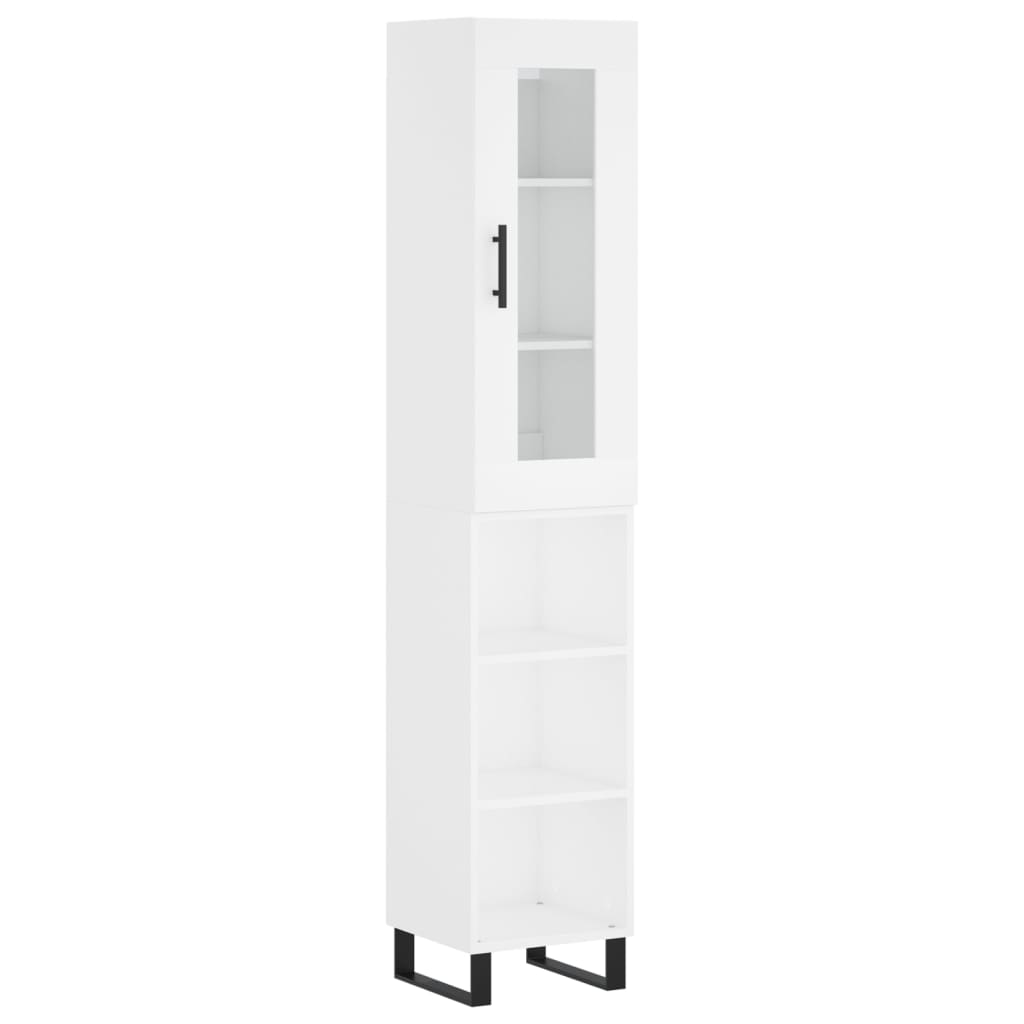 Skříň Highboard 34,5 X 34 X 180 Cm Kompozitní Dřevo