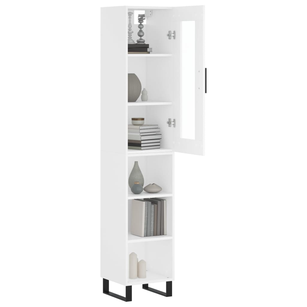 Skříň Highboard 34,5 X 34 X 180 Cm Kompozitní Dřevo