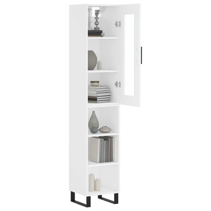 Skříň Highboard 34,5 X 34 X 180 Cm Kompozitní Dřevo