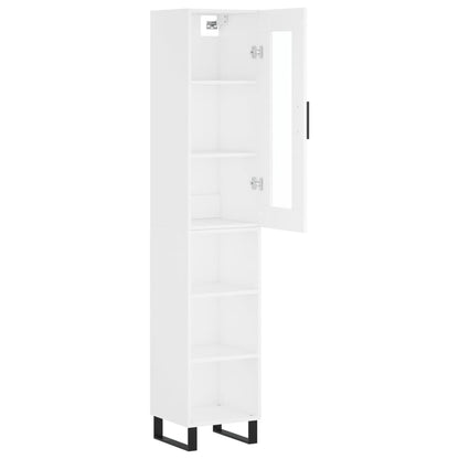 Skříň Highboard 34,5 X 34 X 180 Cm Kompozitní Dřevo