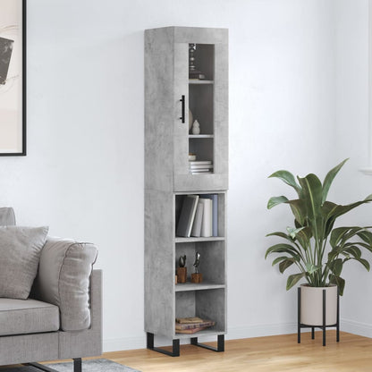 Skříň Highboard 34,5 X 34 X 180 Cm Kompozitní Dřevo