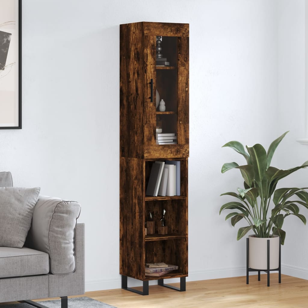 Skříň Highboard 34,5 X 34 X 180 Cm Kompozitní Dřevo