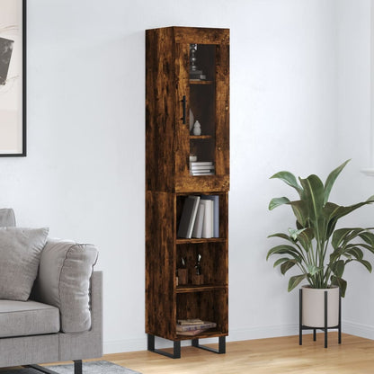 Skříň Highboard 34,5 X 34 X 180 Cm Kompozitní Dřevo