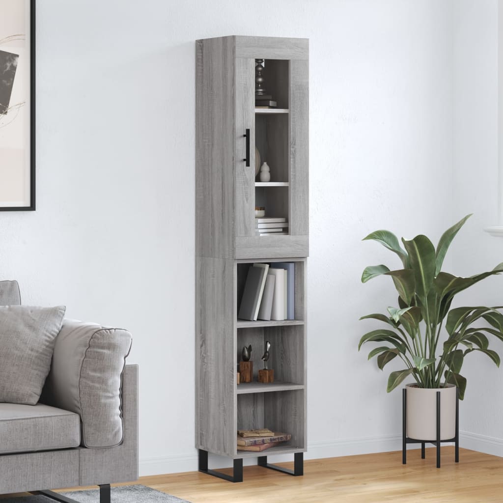 Skříň Highboard 34,5 X 34 X 180 Cm Kompozitní Dřevo