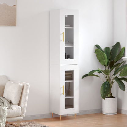 Skříň Highboard 34,5 X 34 X 180 Cm Kompozitní Dřevo