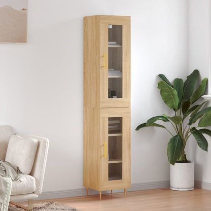 Skříň Highboard 34,5 X 34 X 180 Cm Kompozitní Dřevo