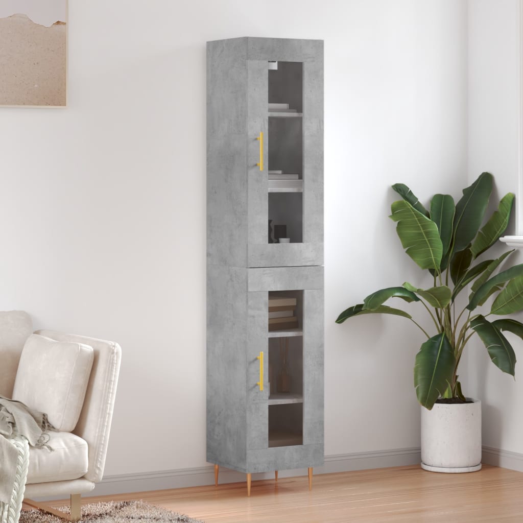 Skříň Highboard 34,5 X 34 X 180 Cm Kompozitní Dřevo