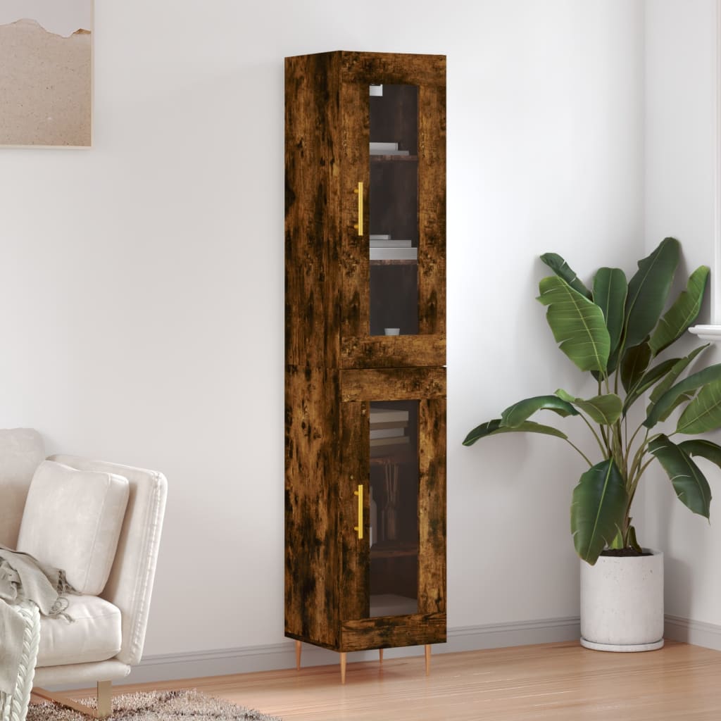 Skříň Highboard 34,5 X 34 X 180 Cm Kompozitní Dřevo