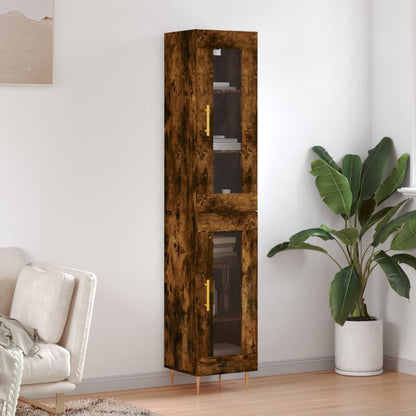 Skříň Highboard 34,5 X 34 X 180 Cm Kompozitní Dřevo