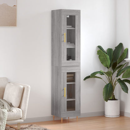 Skříň Highboard 34,5 X 34 X 180 Cm Kompozitní Dřevo