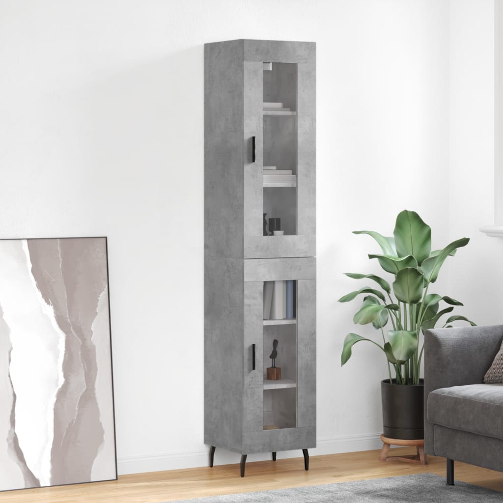 Skříň Highboard 34,5 X 34 X 180 Cm Kompozitní Dřevo