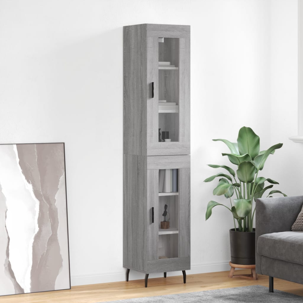Skříň Highboard 34,5 X 34 X 180 Cm Kompozitní Dřevo