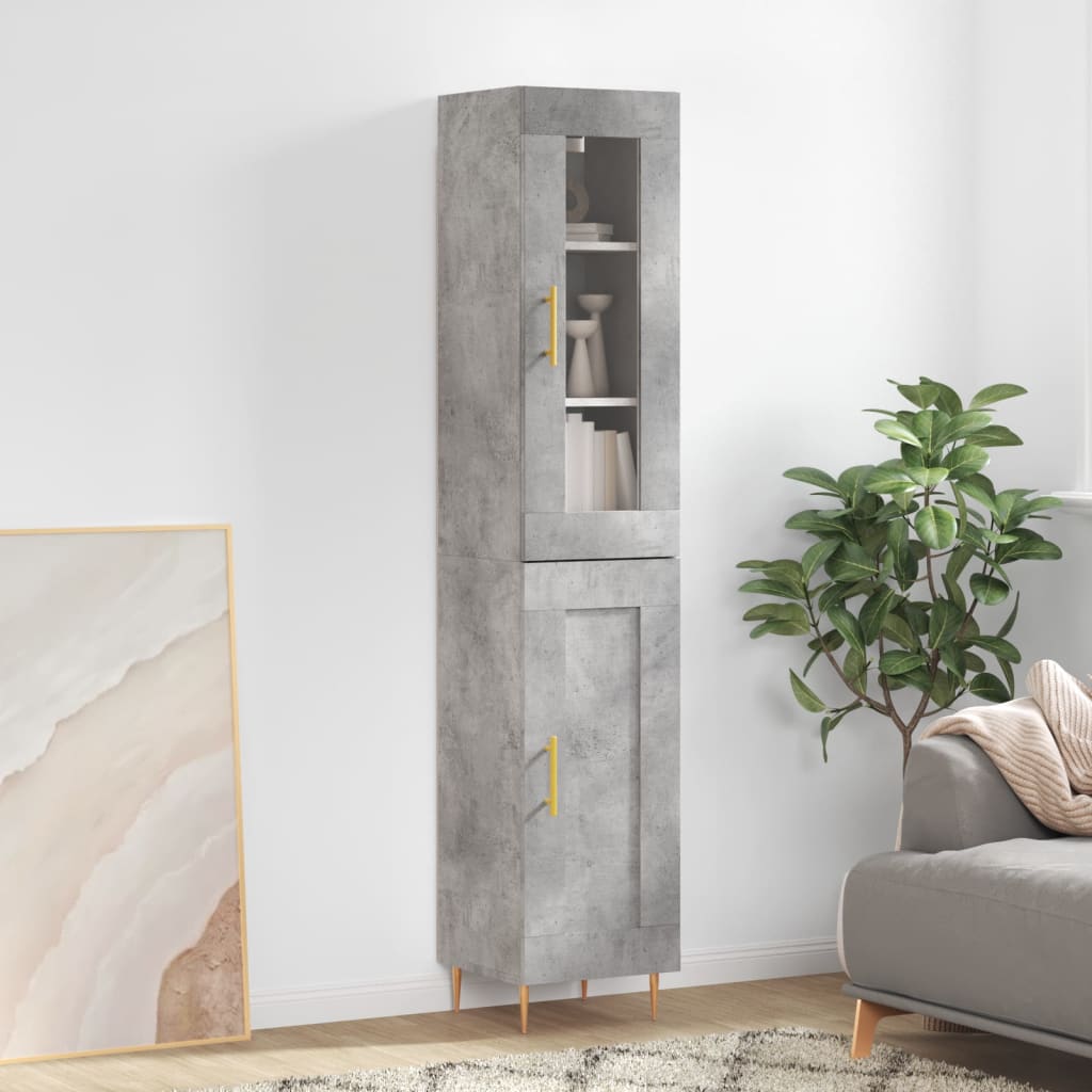 Skříň Highboard 34,5 X 34 X 180 Cm Kompozitní Dřevo