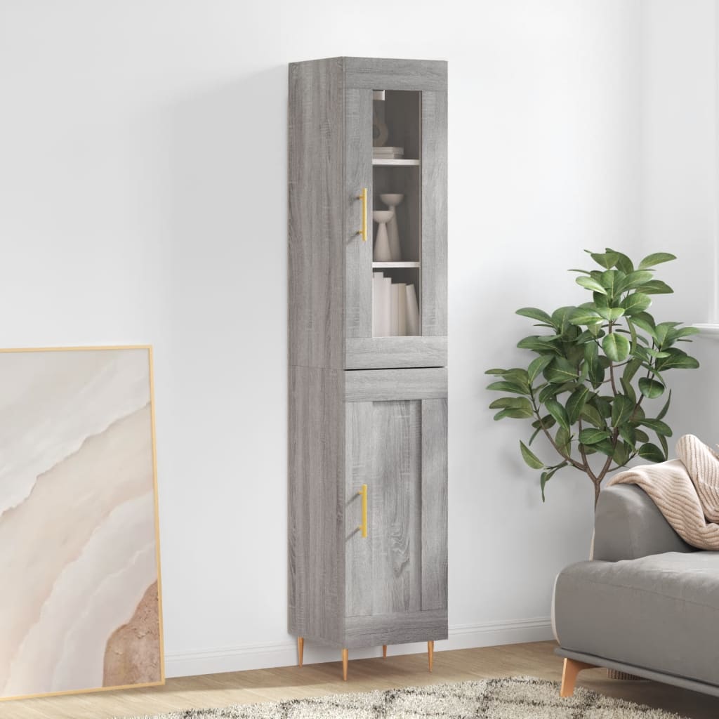 Skříň Highboard 34,5 X 34 X 180 Cm Kompozitní Dřevo